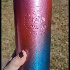 💗NEW💜Starbucks 2022 Spring 3 Tone Purple, Magenta & Blue Diagonal Ombre SS